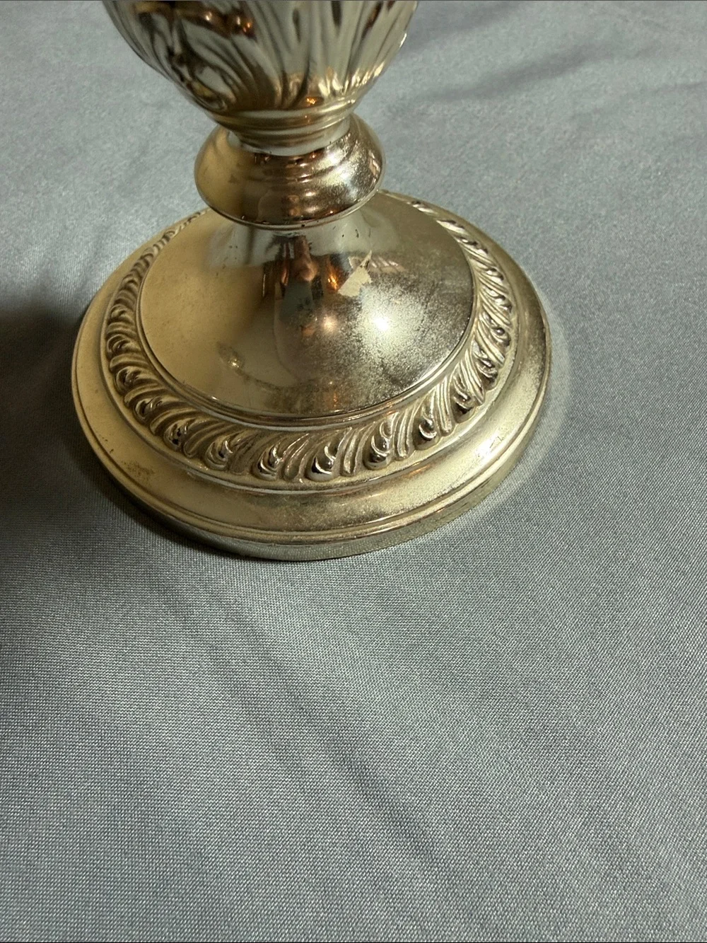 Vintage Ornate Silver Plated 3-Arm Candelabra Candle Holder Baroque Model 2203